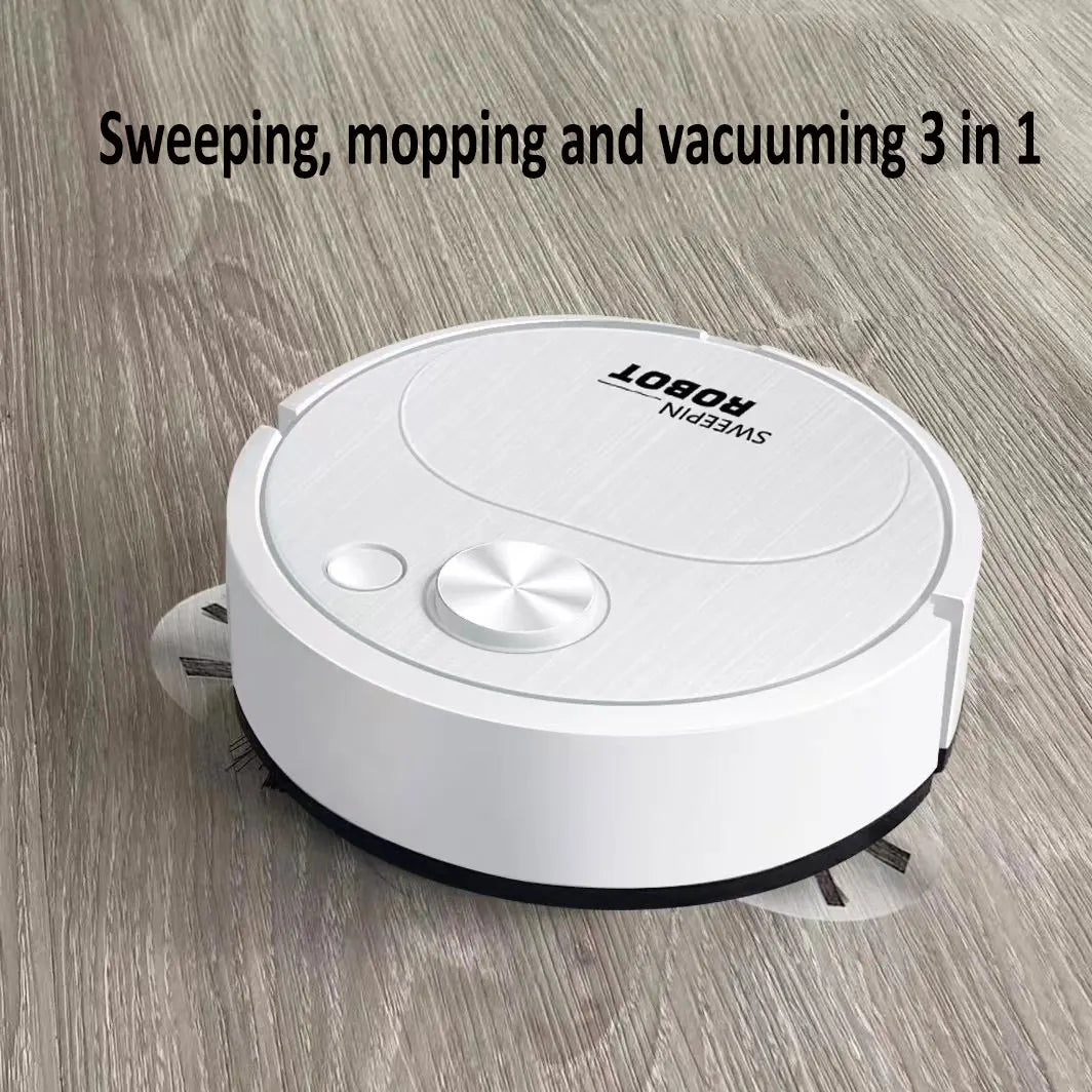 Robot Aspirateur Intelligent 3-en-1 USB – Compact & Efficace
