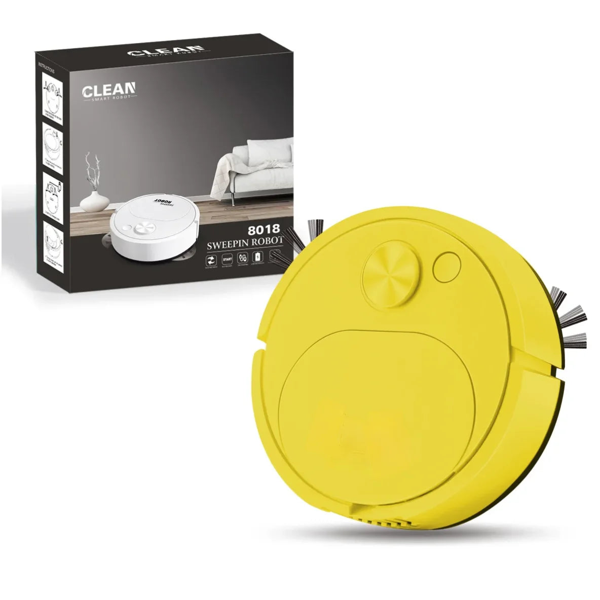 Robot Aspirateur Intelligent 3-en-1 USB – Compact & Efficace