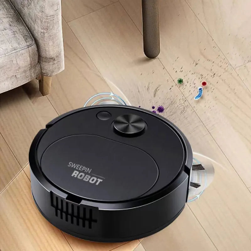 Robot Aspirateur Intelligent 3-en-1 USB – Compact & Efficace